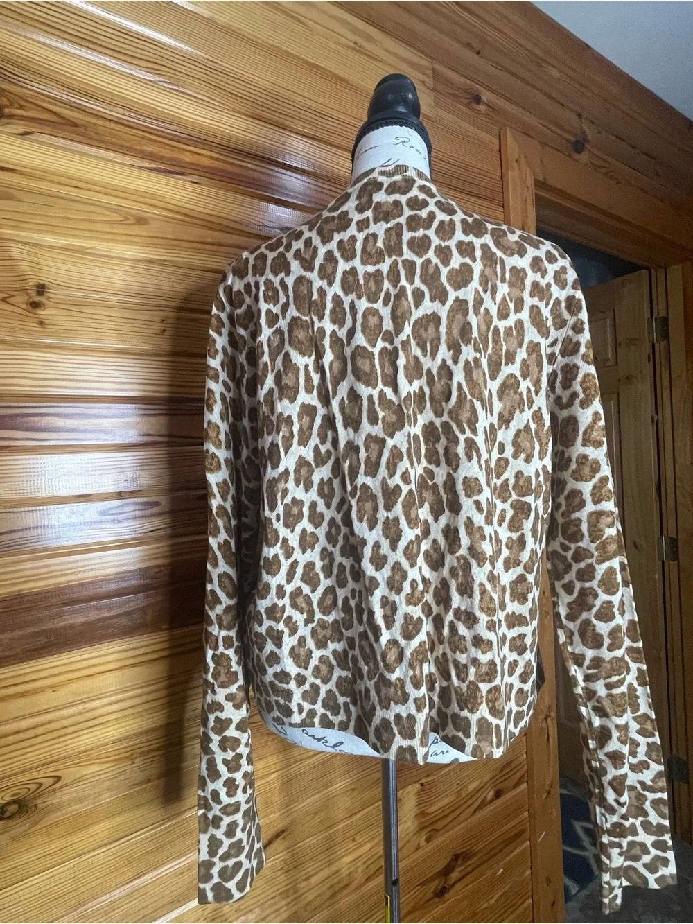 J. Crew Leopard Print Cardigan in Brown and Cream